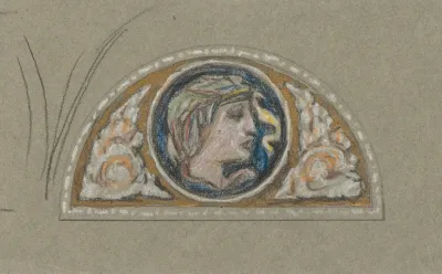 Study For Lunette With Female Head 2