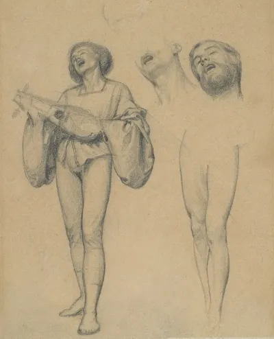 Study For Male Figure In Engraved Illustration To Amor Mundi