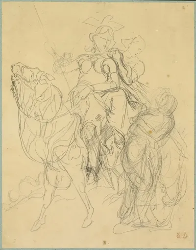 Study For Marphise And The Mistress Of Pinabel