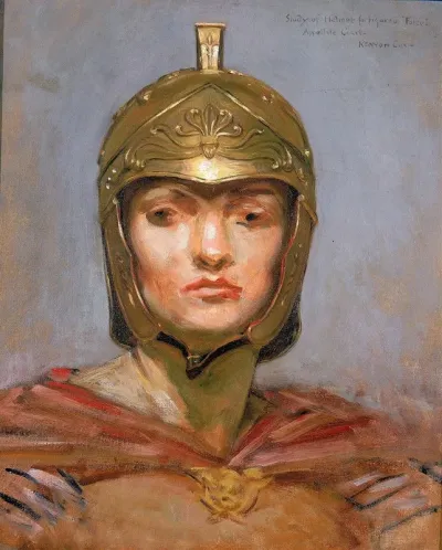Study For Mural For Appellate Court Building New Yorkstatute Law Helmet For Figure Of Force