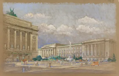 Study For Proposed Music And Arts Center New York Ny