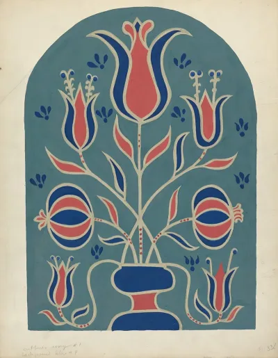 Study For Proposed Portfolio Decorated Chests Of Rural Pennsylvania 10