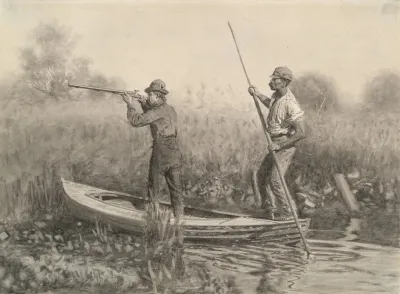 Study For Rail Shooting From A Punt
