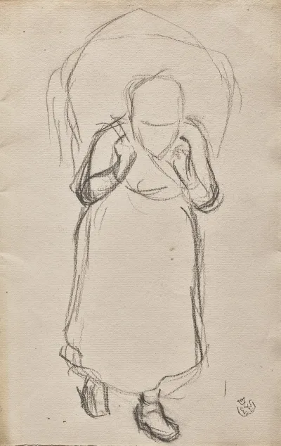 Study For Seaweed Gatherers Yport