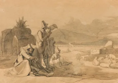 Study For Shepherds In The Roman Campagna