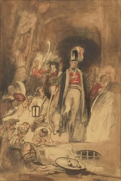 Study For Sir David Baird Discovering The Body Of Tipu Sahib