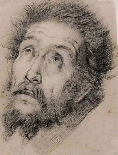 Study For St Francis Of Assisi Adoring The Cross