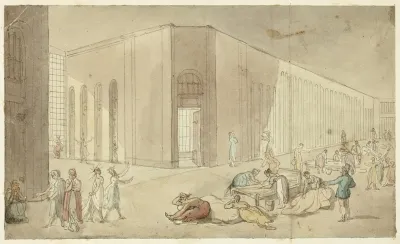 Study For St Lukes Hospital From Microcosm Of London