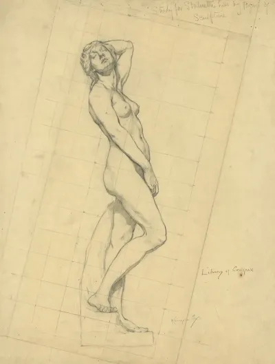 Study For Statuette Held By Figure Of Sculpture