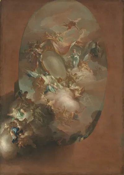 Study For The Apotheosis Of Ferdinand Iv And Maria Carolina King And Queen Of Naples For The Palazzo Dei Regi Studi Naples