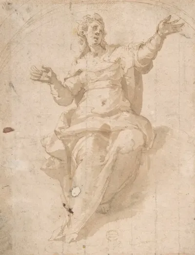 Study For The Ascension Of The Virgin