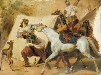 Study For The Attack Of Abd El Kader S Smalah By The Duke Daumale