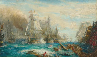 Study For The Battle Of Trafalgar 21 October 1805