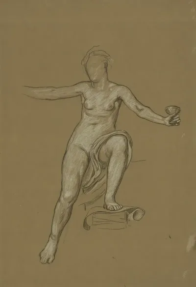 Study For The Central Figure Of Anarchy Holding A Chalice