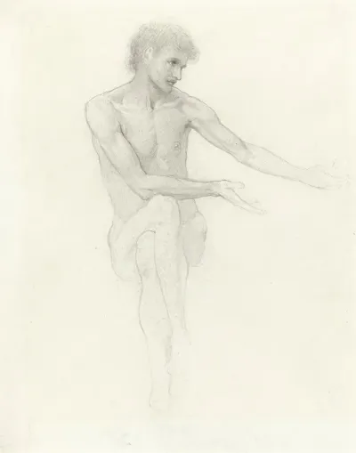 Study For The Central Figure Of Passing Days