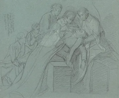 Study For The Central Group In The Death Of Earl Of Chatham