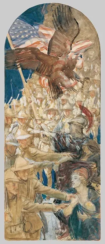 Study For The Coming Of The Americans