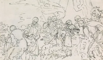 Study For The Death Of A Knight