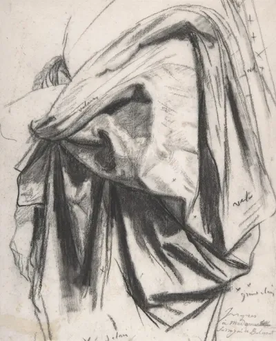 Study For The Drapery Of Moliere In The Apotheosis Of Homer