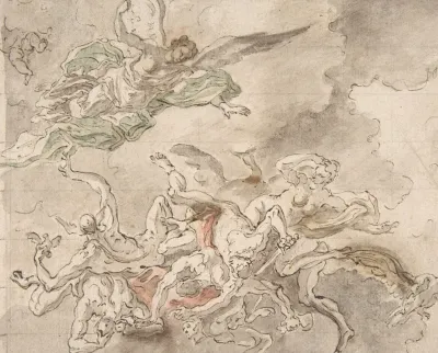 Study For The Fall Of Simon Maqus S Paolo Maggiare Naples 1690