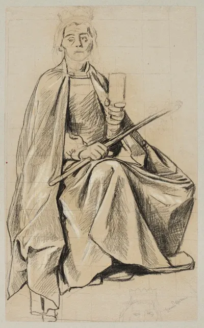 Study For The Figure Of King Gambrinus