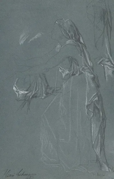 Study For The Figure Of Sarah In The Now Lost Paintingtobias Brings His Bride Sarah To The House Of His Father Tobit