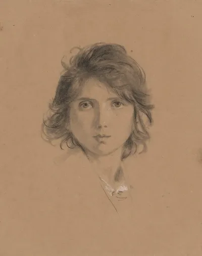 Study For The Head Of A Boy In Peasants Of The Campagne During The Vintage