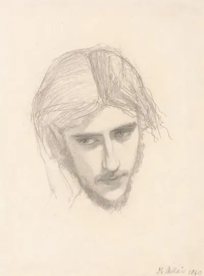 Study For The Head Of Ferdinand In Ferdinand Lured By Ariel