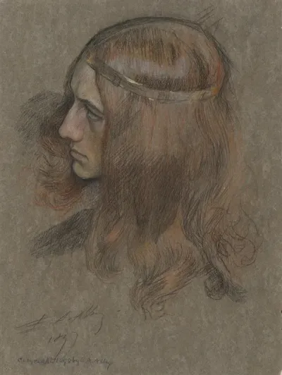 Study For The Head Of Hamlet For The Play Scene In Hamlet