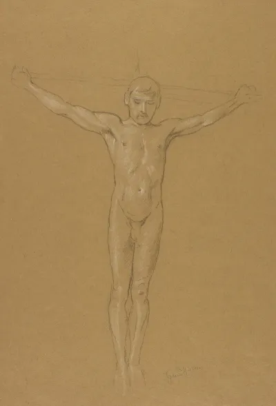 Study For The Image Of Christ On The Cross