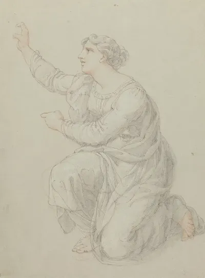 Study For The Kneeling Figure Of Priscilla