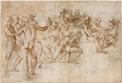 Study For The Lower Left Section Of The Disputa