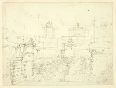 Study For The Magdalen Chapel From Microcosm Of London