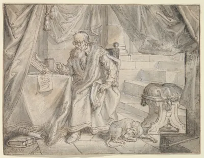 Study For The Man With Glasses Speaks