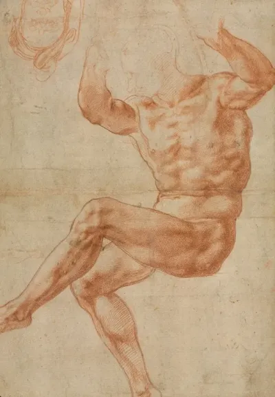 Study For The Nude Youth Over The Prophet Daniel Recto