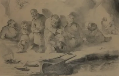Study For The Painting Sunday In The Mine