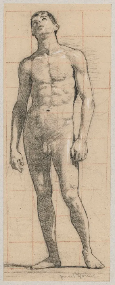 Study For The Painting Young Man On A Fish