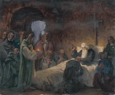 Study For The Picture Svatopluk Says Farewell To His Sons