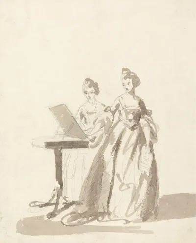 Study For The Portrait Of Princess Louisa And Queen Caroline Matilda Of Denmark