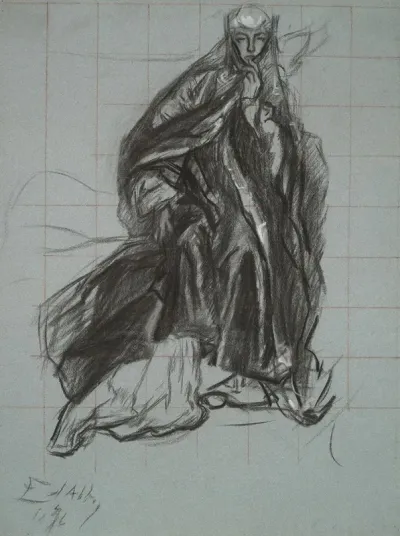Study For The Queen From The Play Scene Hamlet Act 3 Scene 2