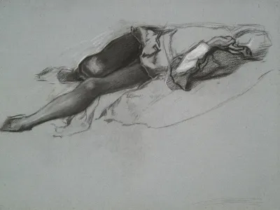 Study For The Reclining Figure Of Hamlet From The Play Scene Hamlet Act 3 Scene 2