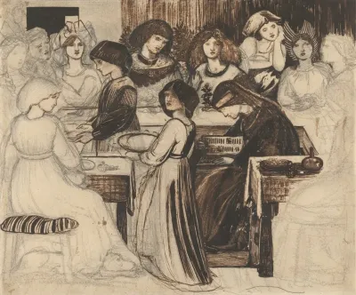 Study For The Wedding Feast Of Sir Degrevaunt