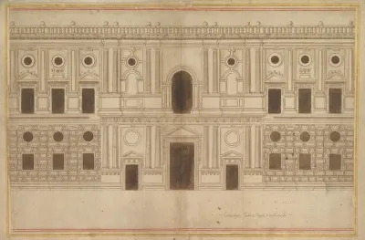Study For The West Facade Of The Palace Of Charles V The Alhambra Granada