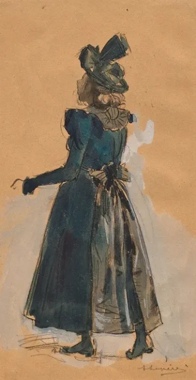 Study For The Woodcut Bassin Des Tuileries