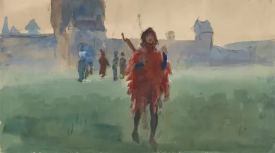 Study For Wandering Minstrel Oil Painting 2