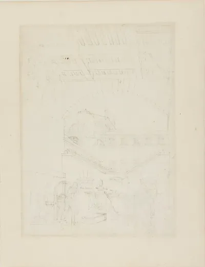Study For Water Engine Cold Bath Fields Prison From Microcosm Of London