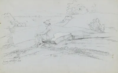 Study For White Mountains From North Conway New Hampshire Recto