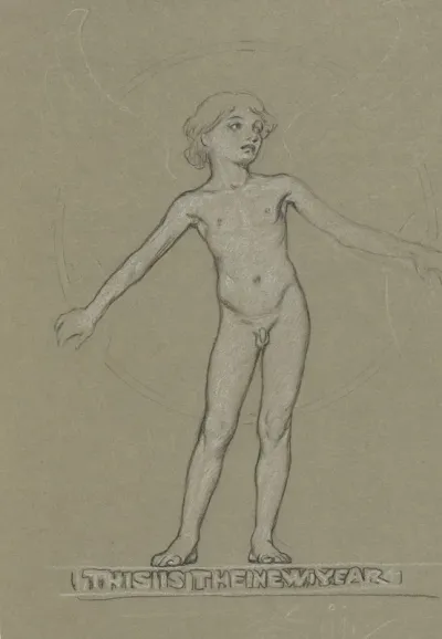 Study For Winged Youth The New Year