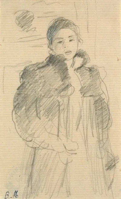 Study For Young Girl In A Green Coat