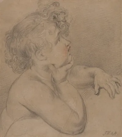 Study From Nature One Of The Children Of Charity For The Large Picture Of The Waterloo Allegory